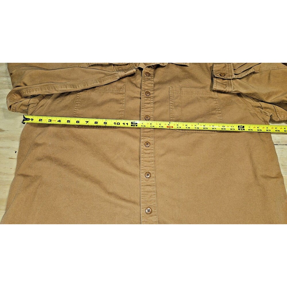Jesse James Workwear Shirt Men 2XL Industrial Outdoor Button Down Brown Canvas - Picture 9 of 12